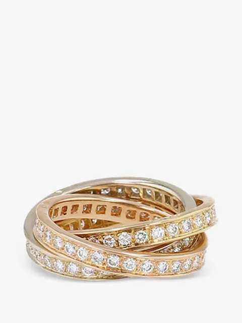 Cartier 2000s Trinity Ring mit Diamanten
