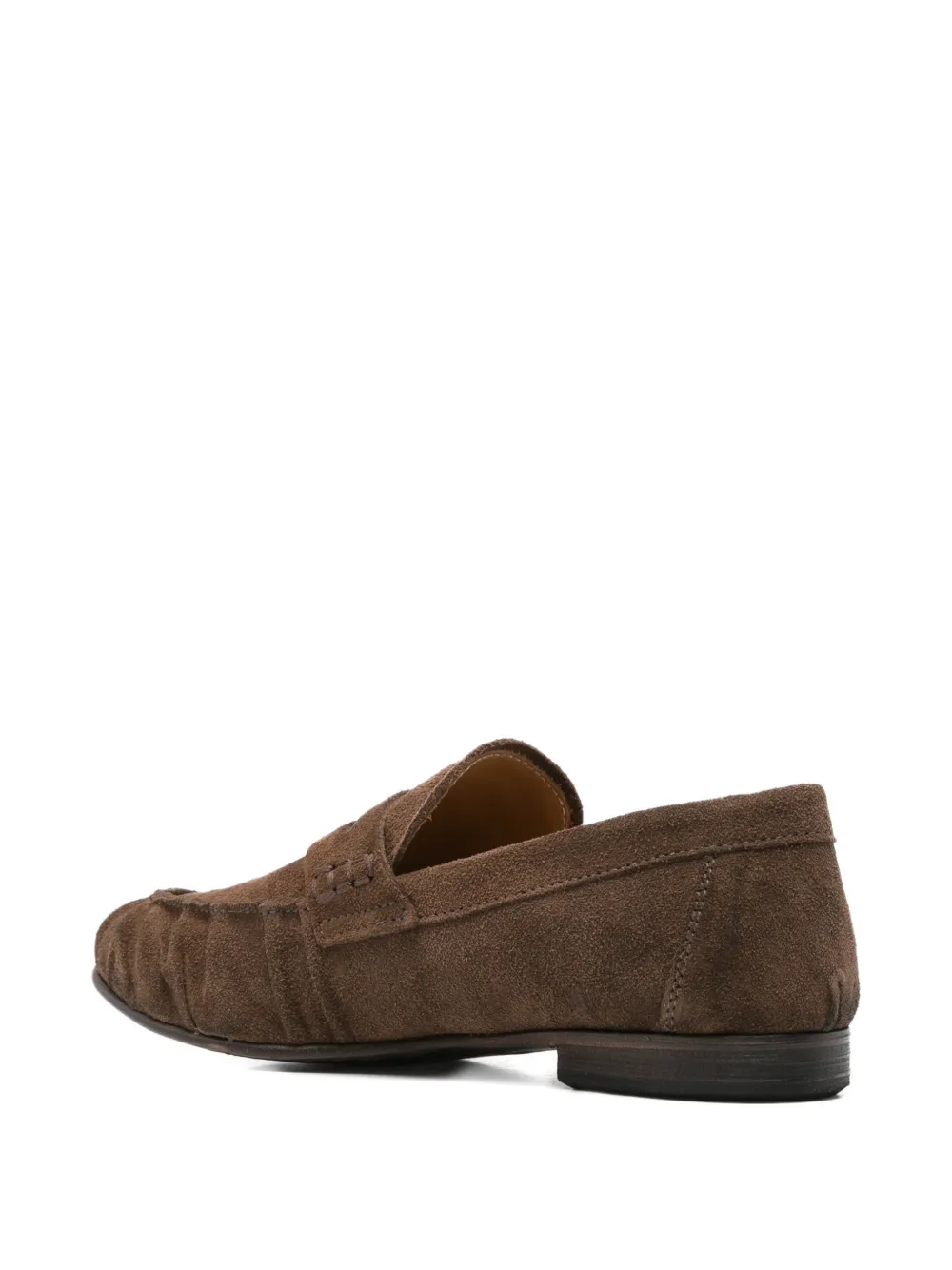 LeQarant whipstitch suede loafers Bruin
