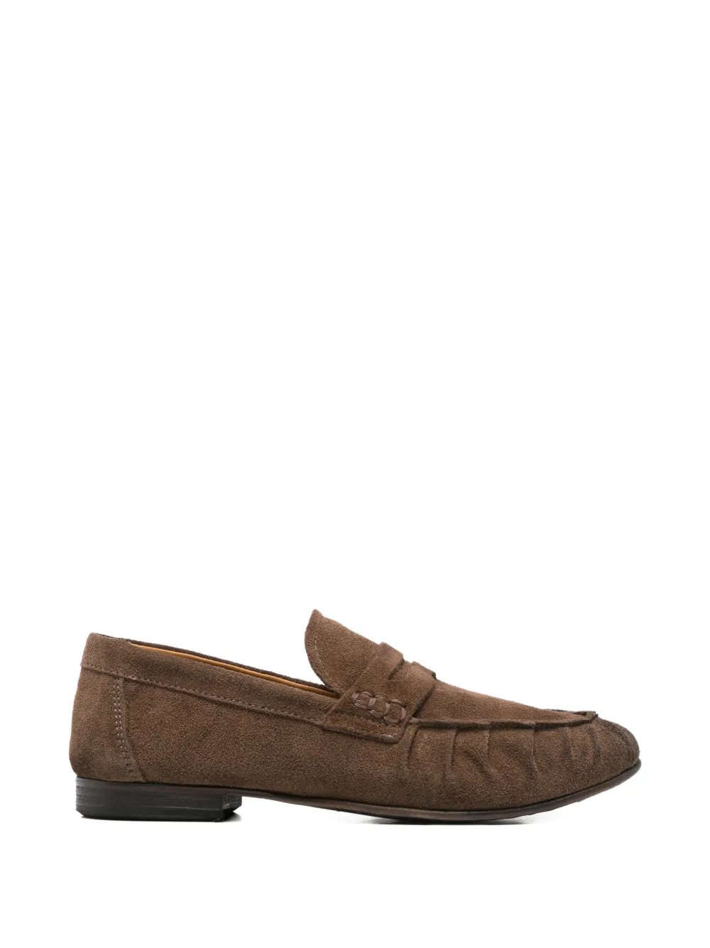 LeQarant whipstitch suede loafers - Marrone