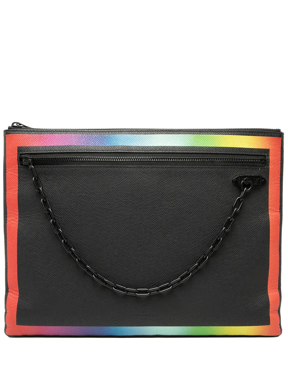Louis Vuitton Pre-Owned 2019 Taiga Rainbow Pochette A4 clutch bag - Nero