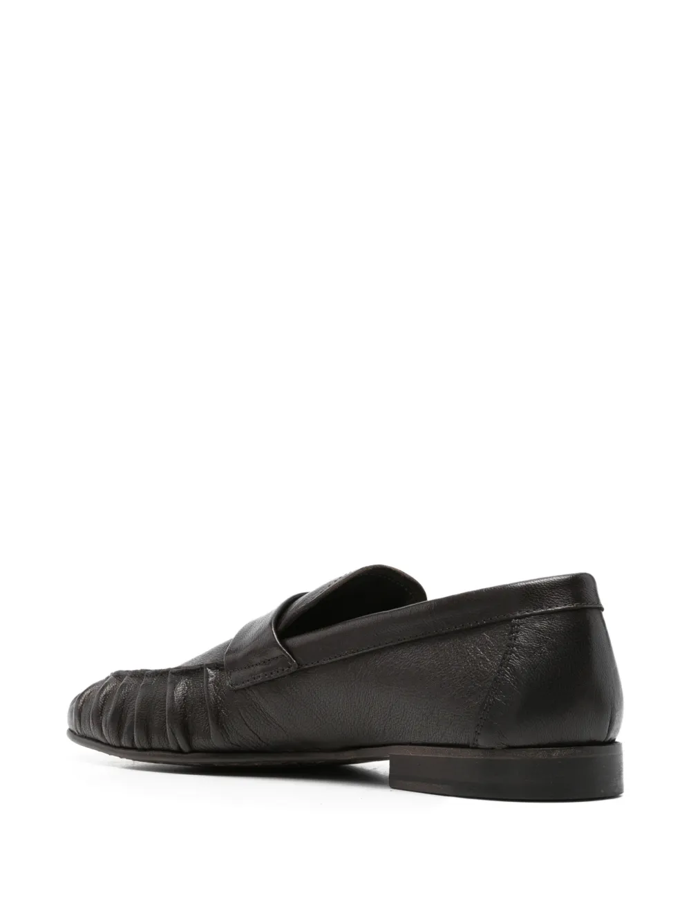 LeQarant ruched leather loafers Bruin