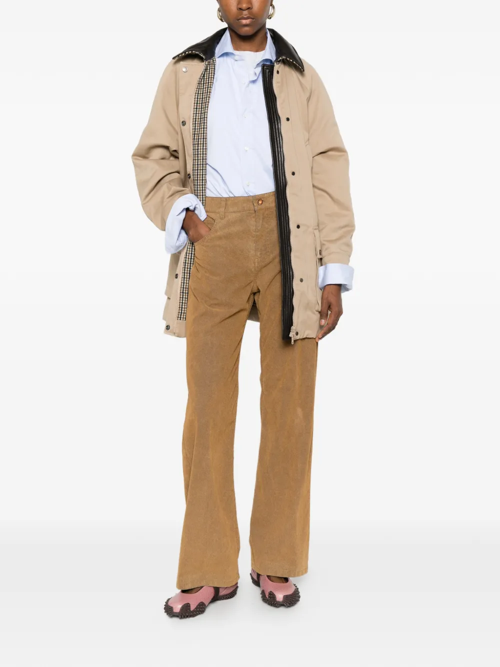 ASPESI Straight broek Bruin