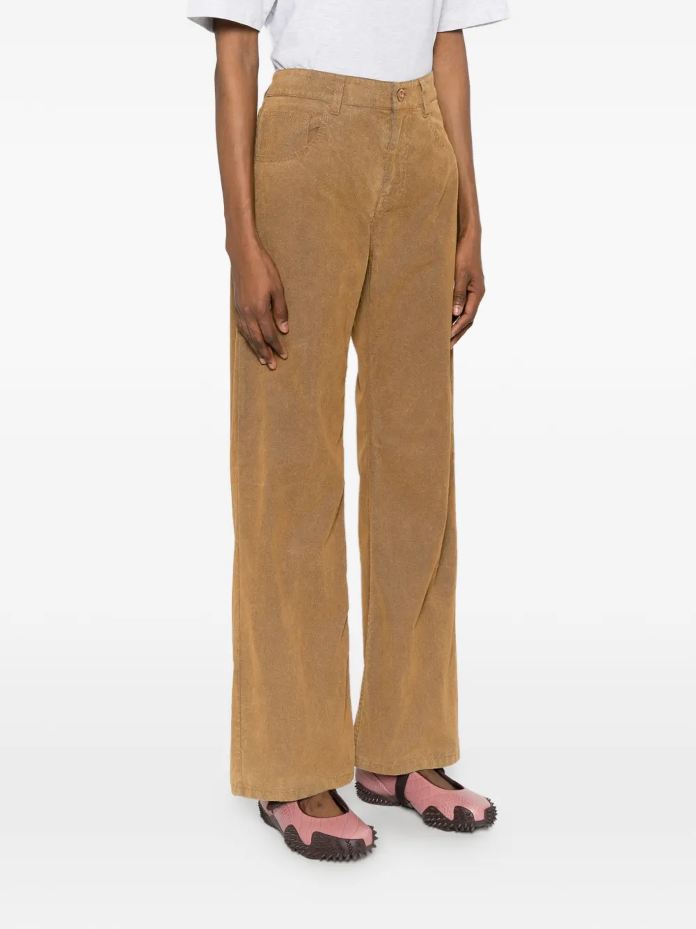 ASPESI Straight broek Bruin