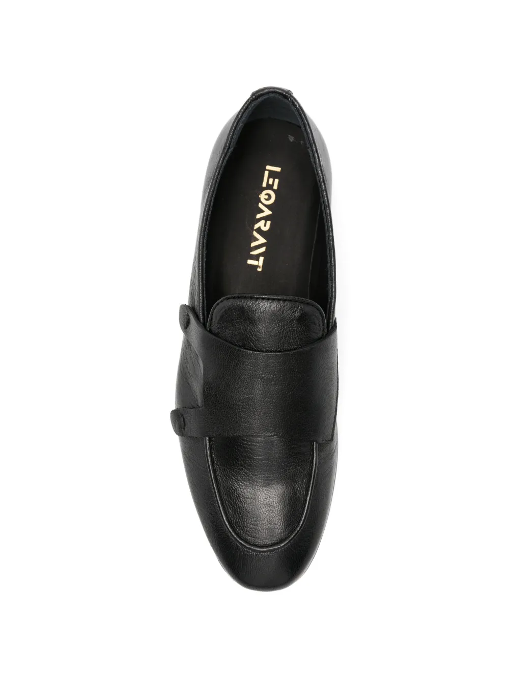 LeQarant grained leather loafers Zwart