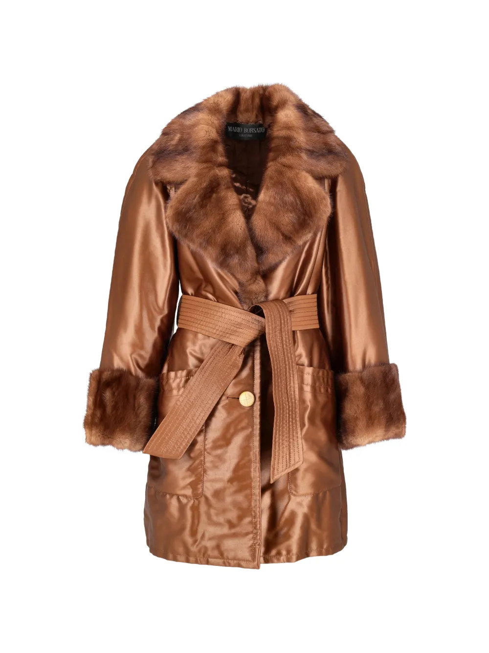 Mario Borsato Vintage Cappotto con cintura - Marrone
