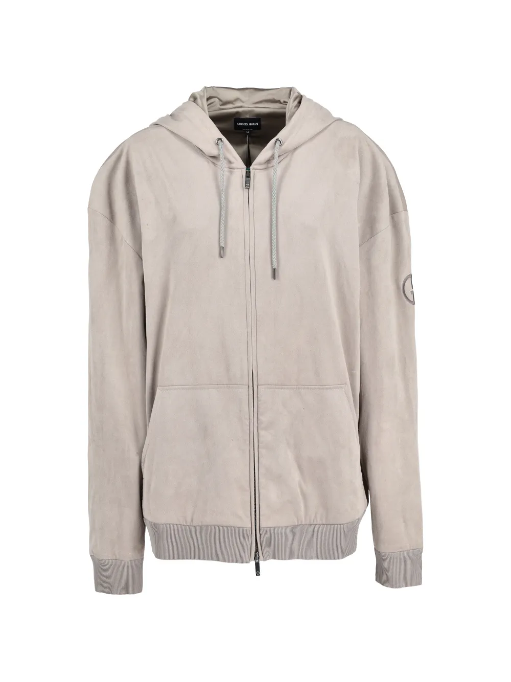 Giorgio Armani Pre-Owned logo zip-up hoodie - Toni neutri