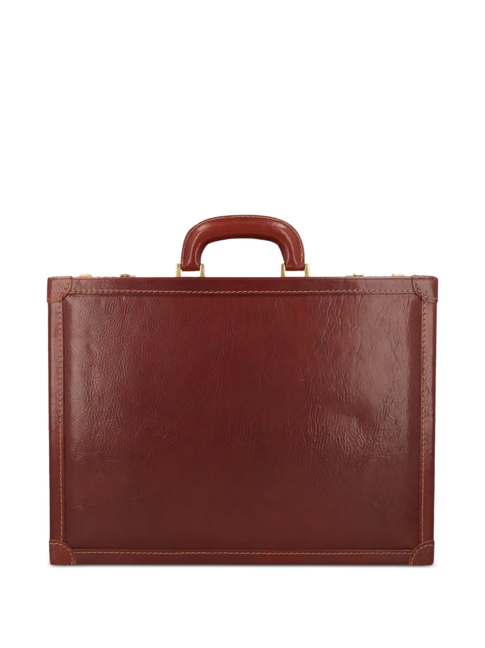 Vintage leather briefcase - Braun