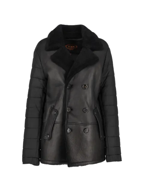 Tod's Vintage collared quilted-sleeve coat