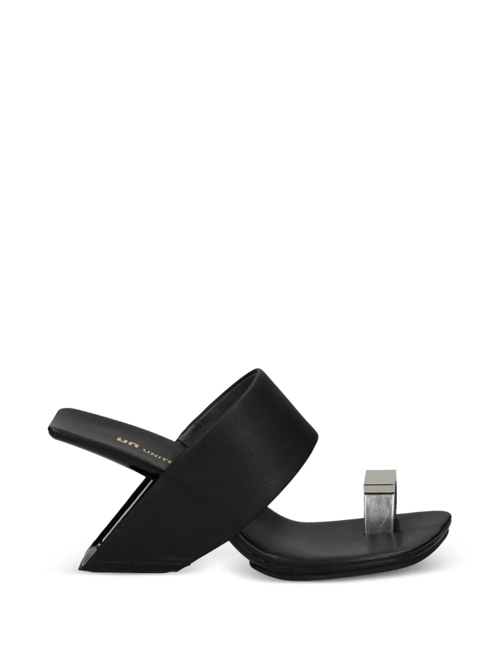 United Nude Loop Toe Hi sandalen me hak en teenring Zwart