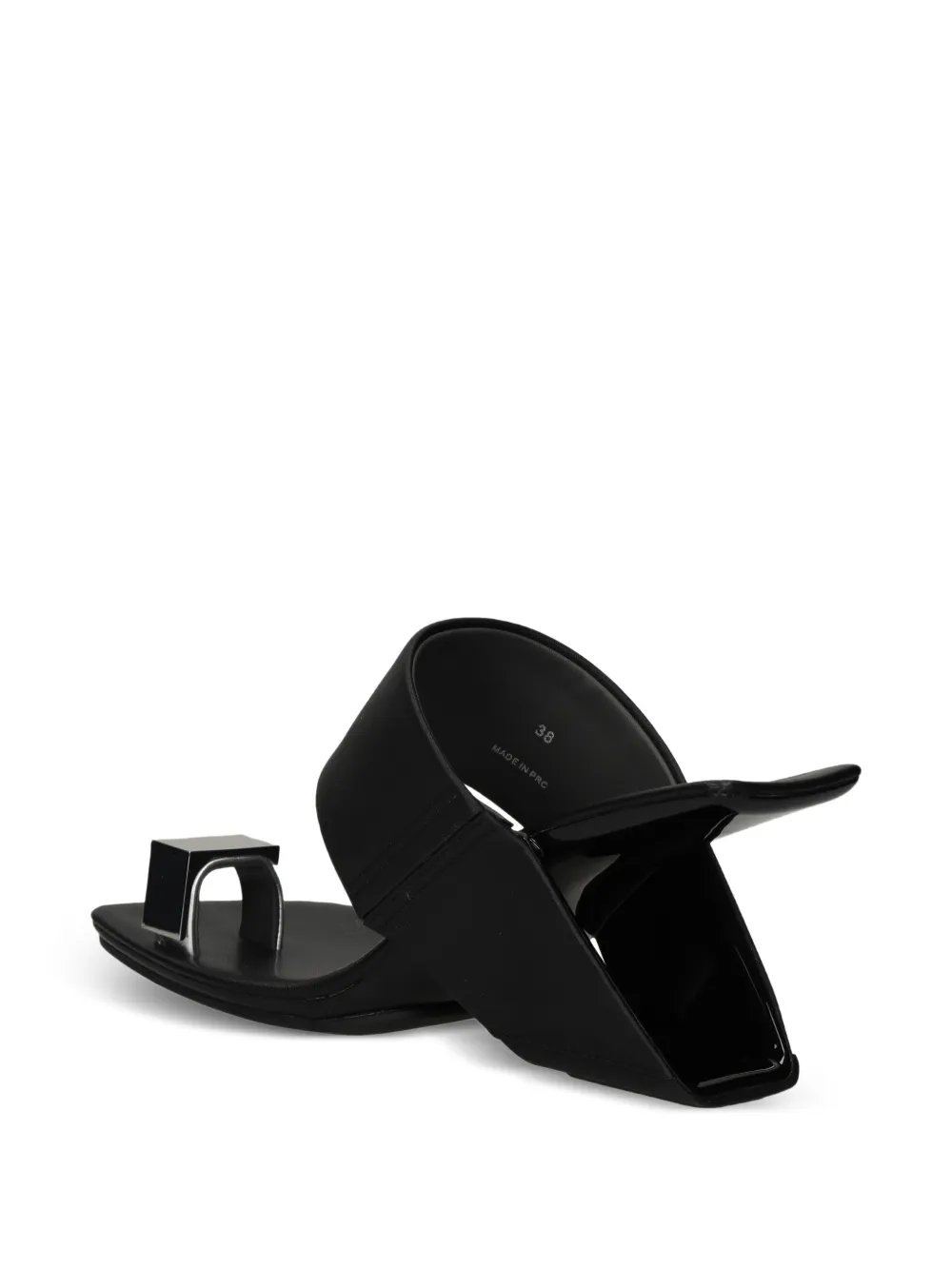 United Nude Loop Toe Hi sandalen me hak en teenring Zwart