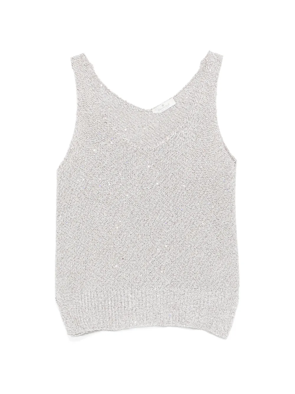 PANICALE ribbed-trim V-neck top - Toni neutri