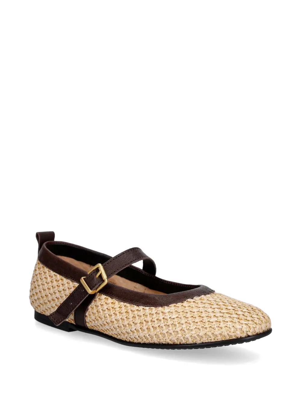 Marc O'Polo woven buckle-fastening ballet flats Beige