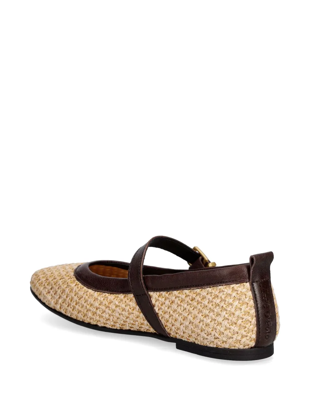 Marc O'Polo woven buckle-fastening ballet flats Beige