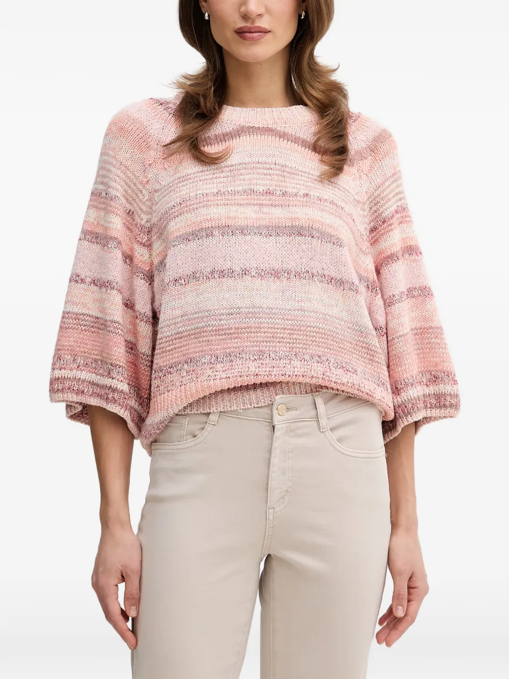 Mos Mosh MMEdele striped raglan-sleeve sweater
