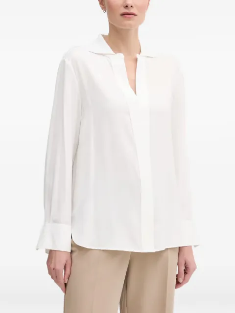 Marc Aurel V-neck long-sleeve blouse