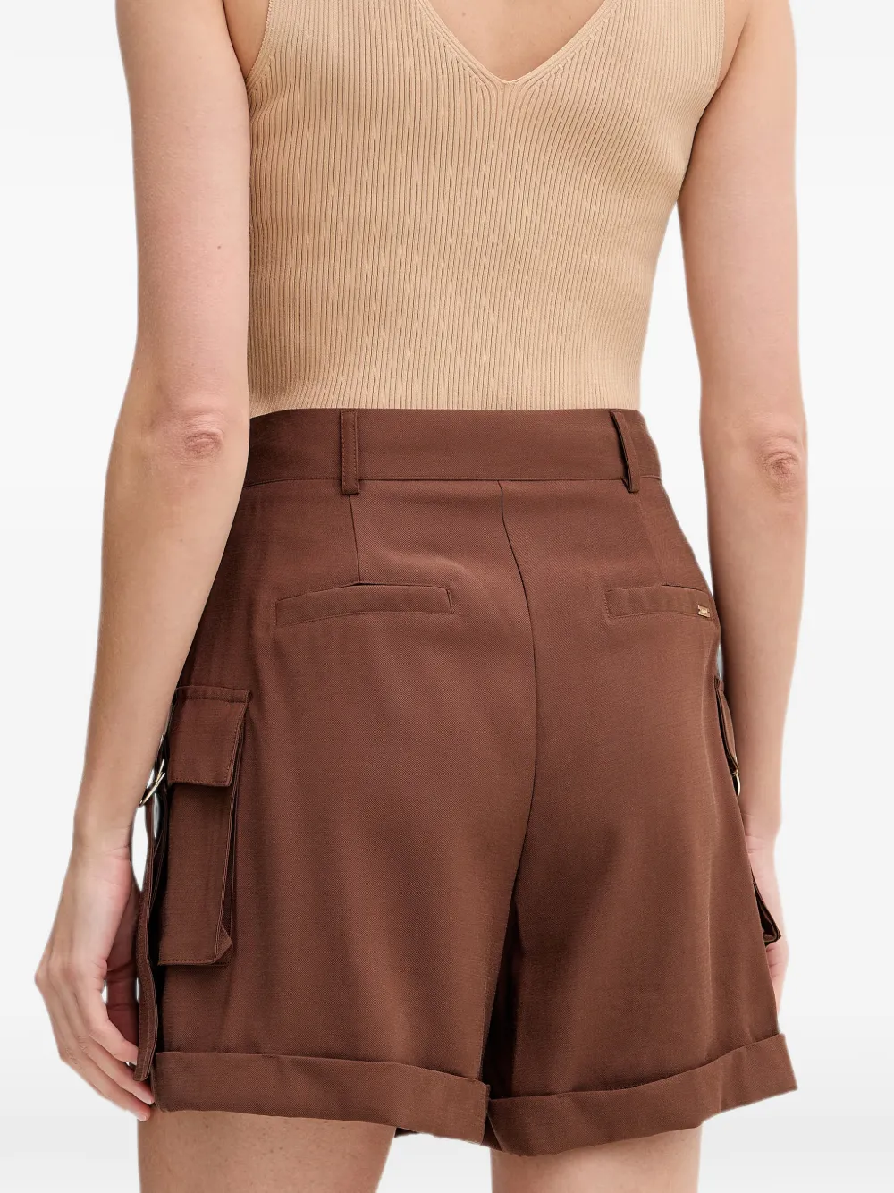 Gaudi Cargo shorts met omgeslagen pijpen Bruin