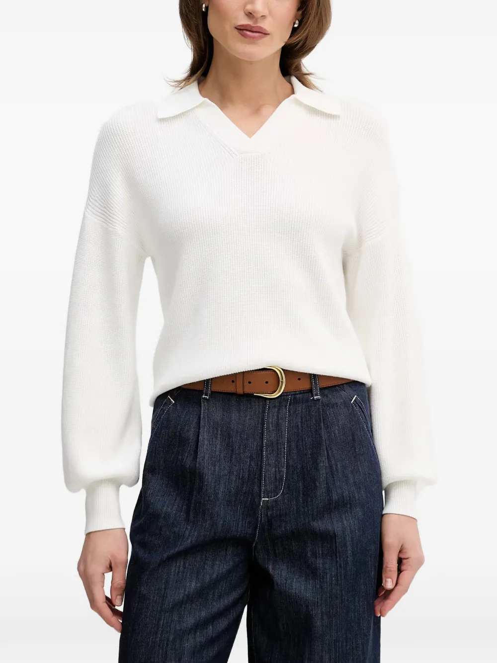Marc Aurel ribbed-knit V-neck sweater