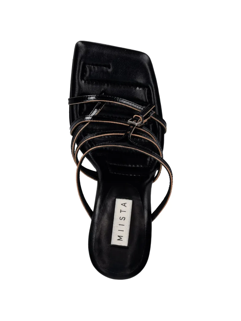 Miista strappy square-toe sandals Zwart