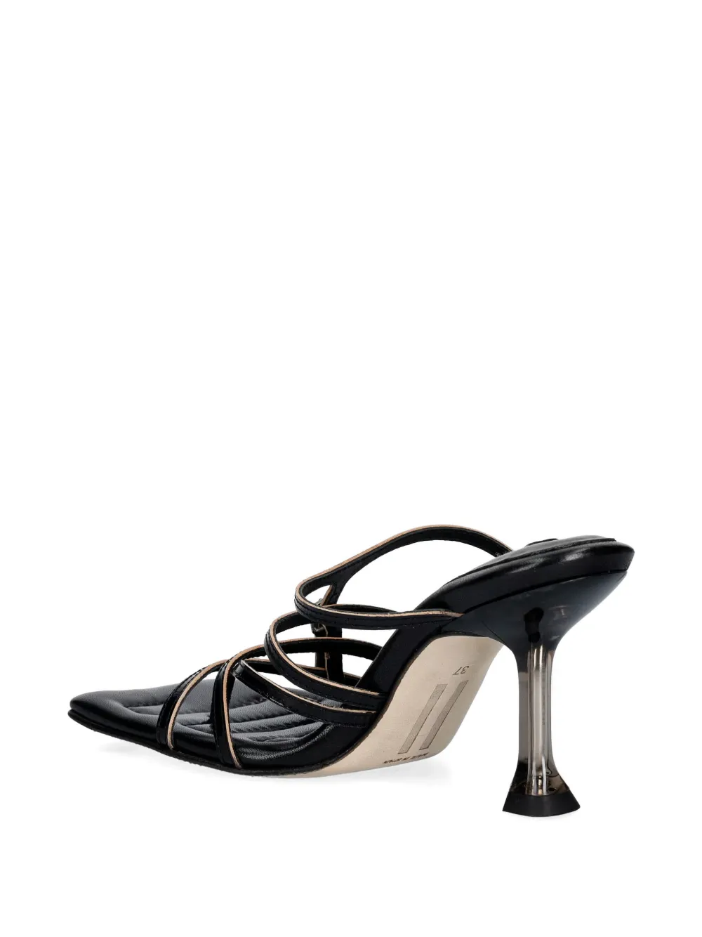 Miista strappy square-toe sandals Zwart