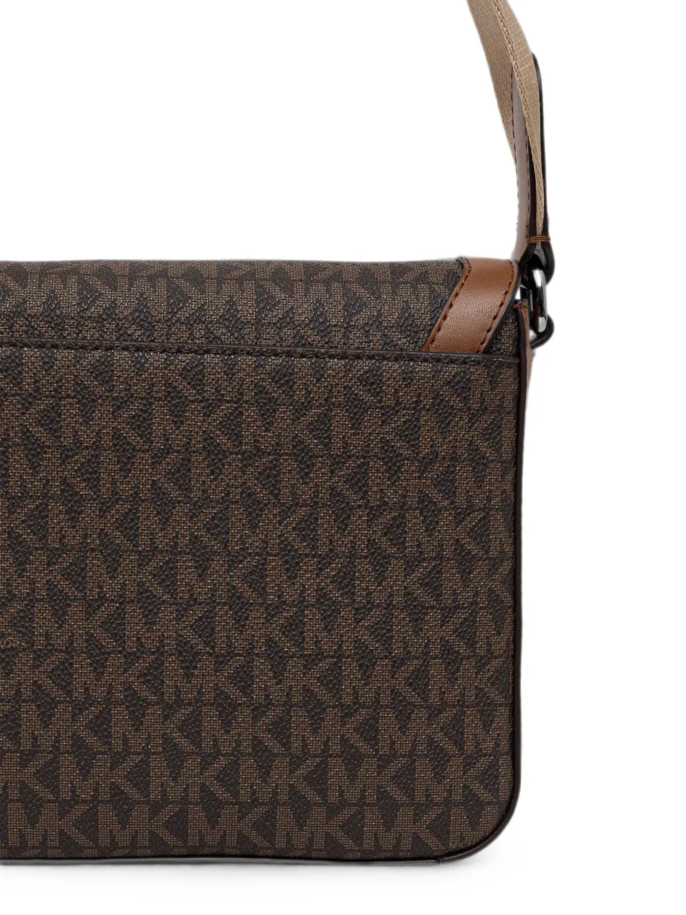 Michael Kors Hudson schoudertas met monogram-print Bruin
