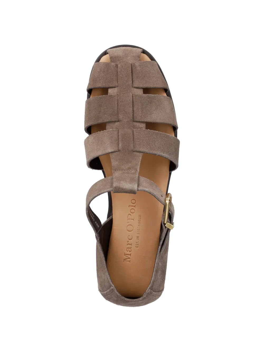 Marc O'Polo suede caged sandals Grijs