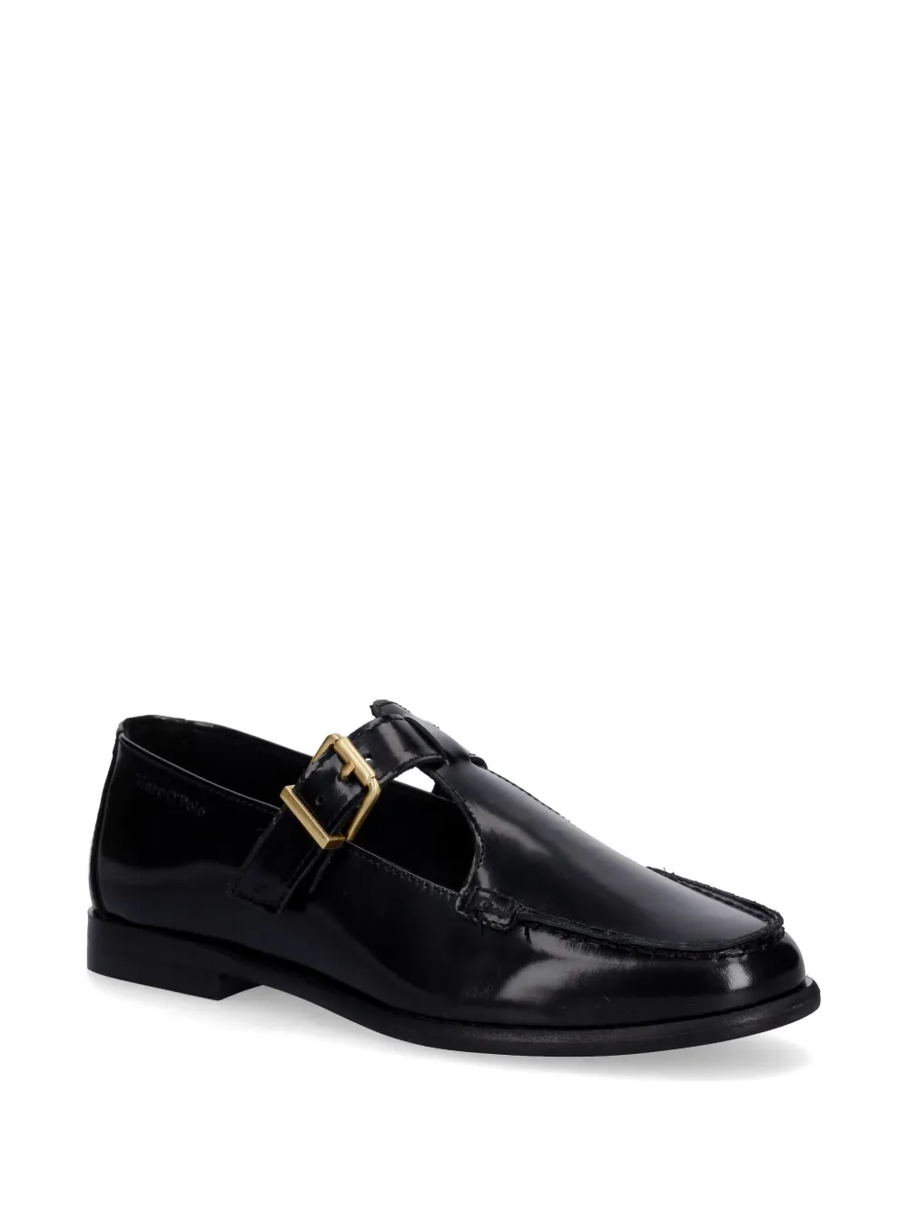 Marc O'Polo buckle-fastening leather loafers Zwart