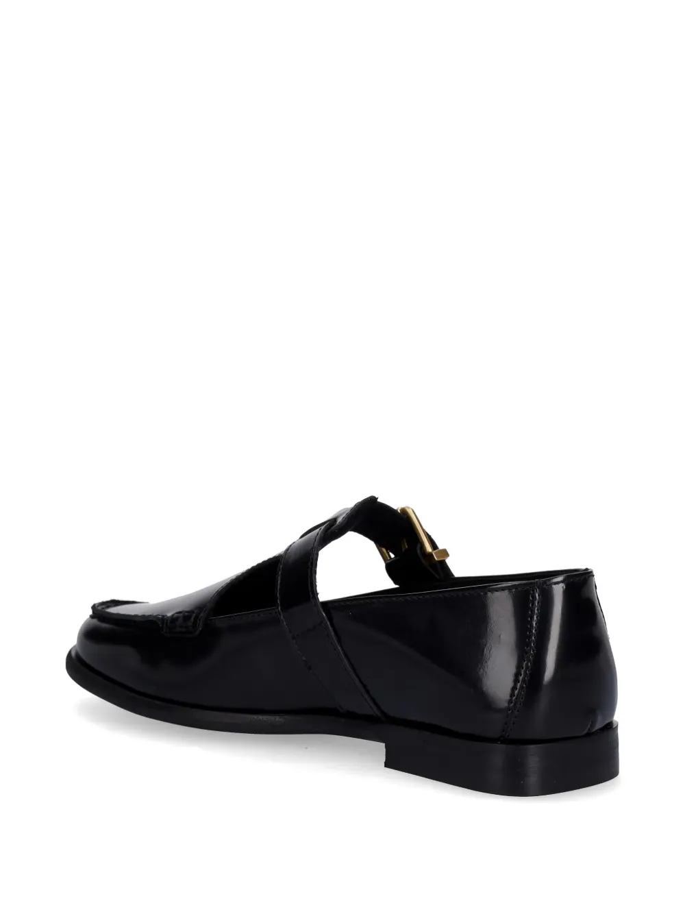 Marc O'Polo buckle-fastening leather loafers Zwart