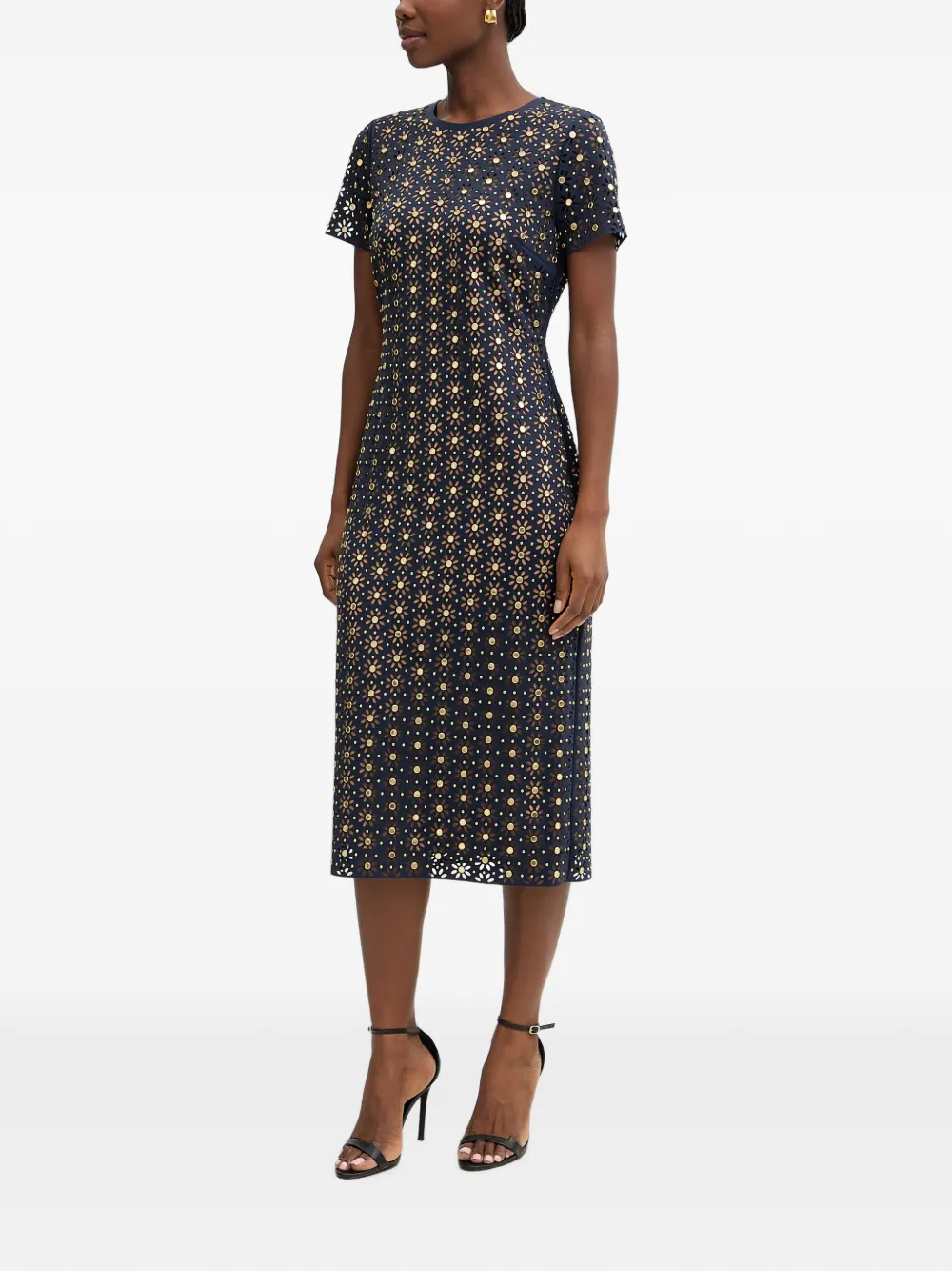 Michael Kors Scuba midi-jurk met uitgesneden details Blauw