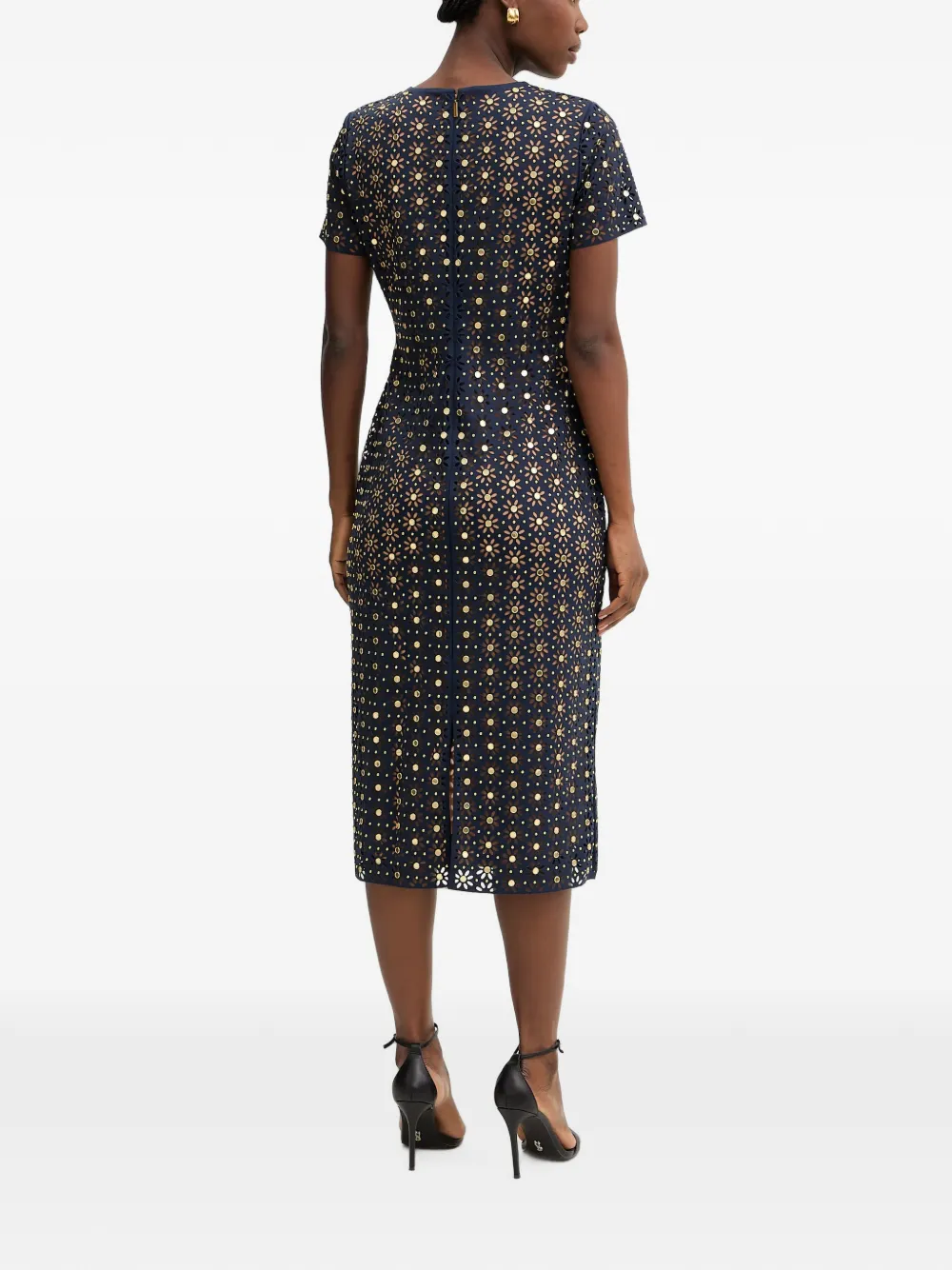 Michael Kors Scuba midi-jurk met uitgesneden details Blauw