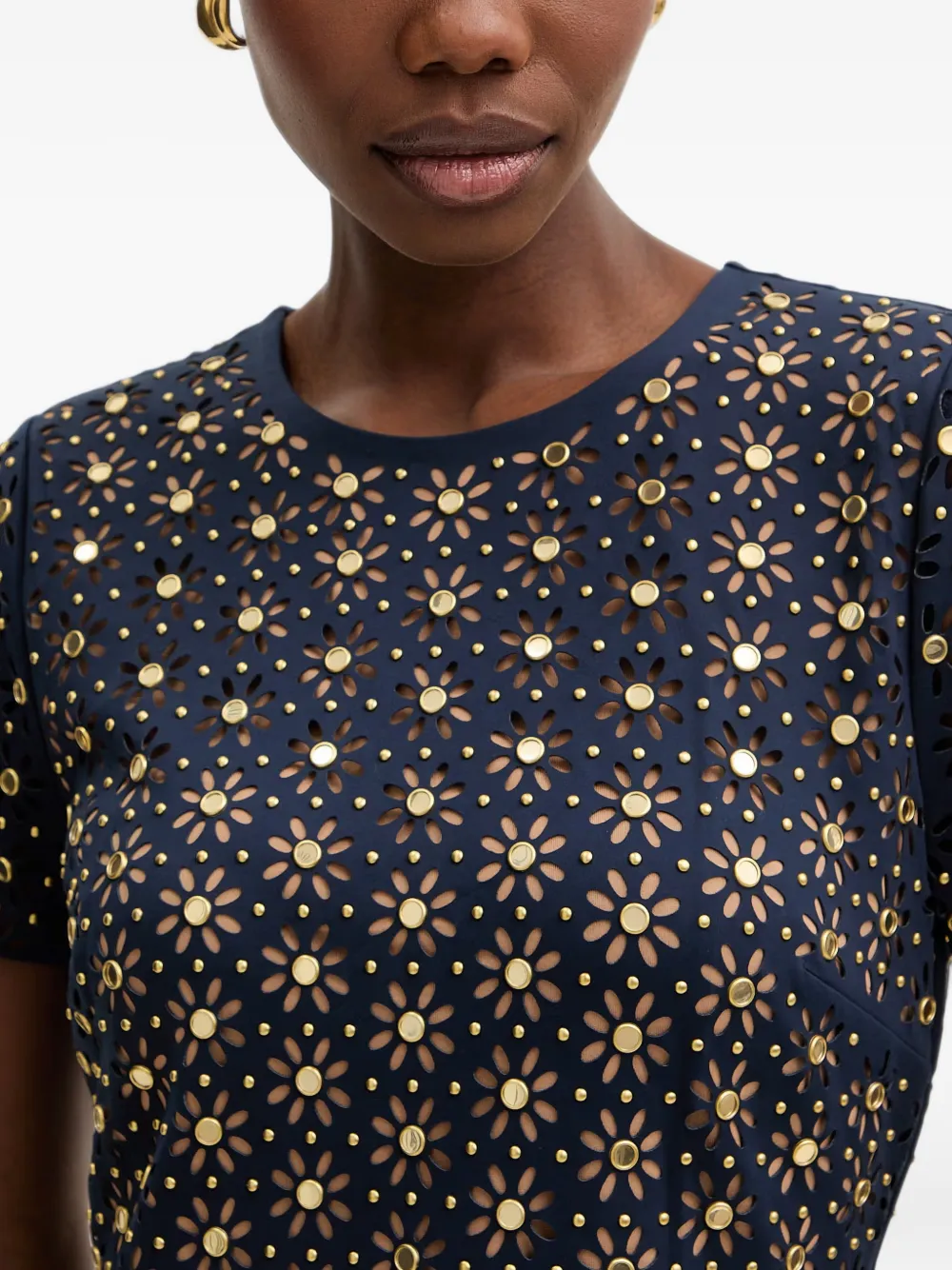 Michael Kors Scuba midi-jurk met uitgesneden details Blauw
