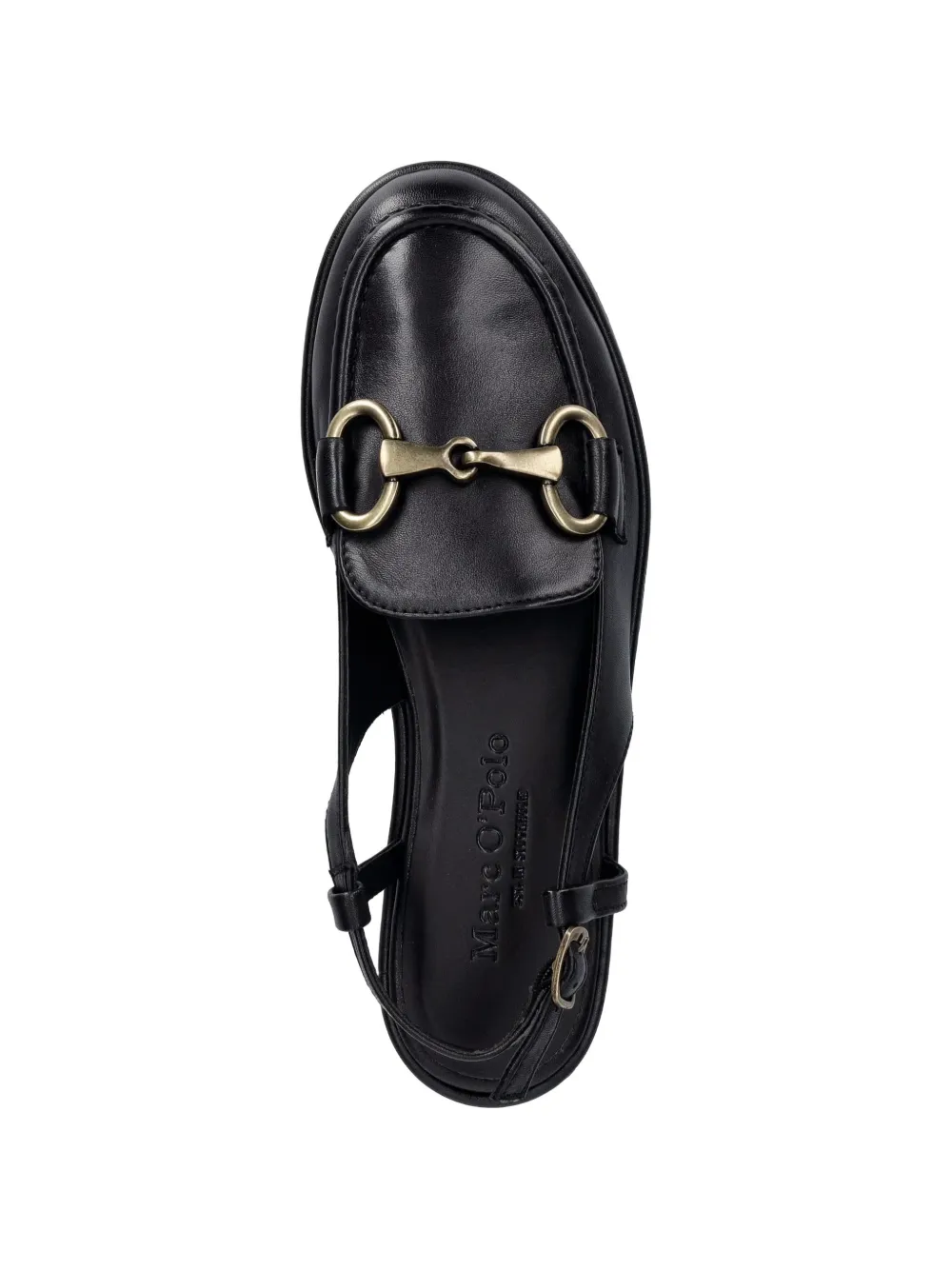 Marc O'Polo horsebit slingback loafers Zwart