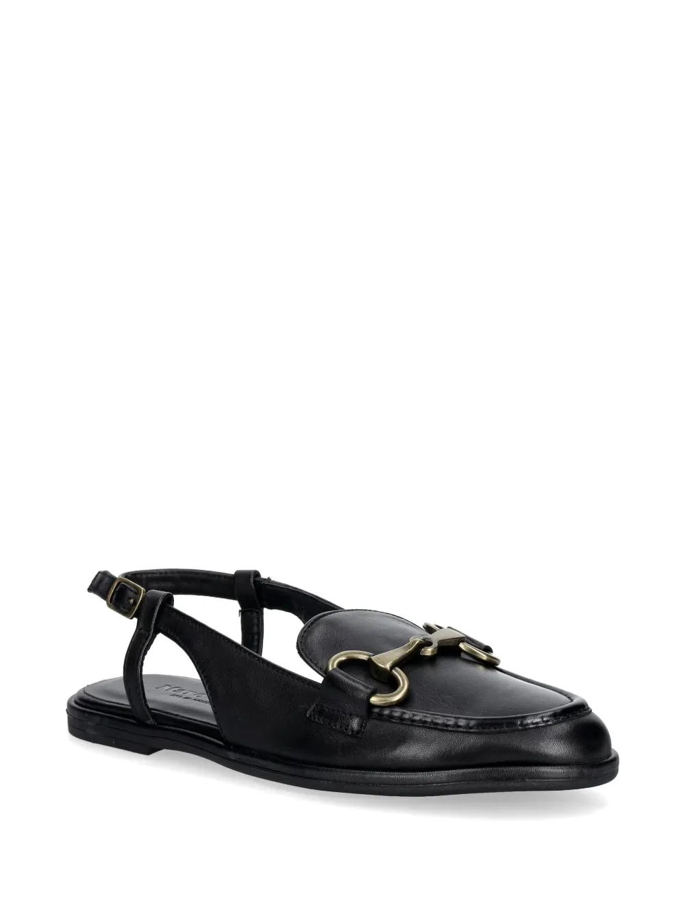 Marc O'Polo horsebit slingback loafers Zwart