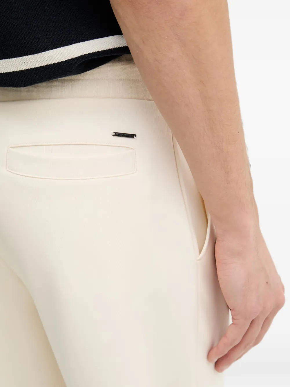 Gant Gesmockte trainingsbroek met trekkoord Beige