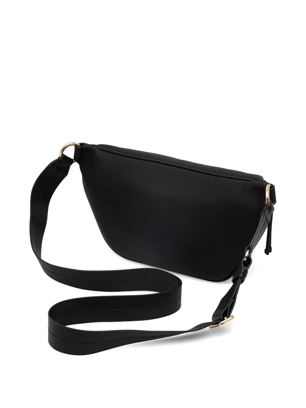 Michael Kors medium logo-plaque pebbled-leather belt bag Zwart