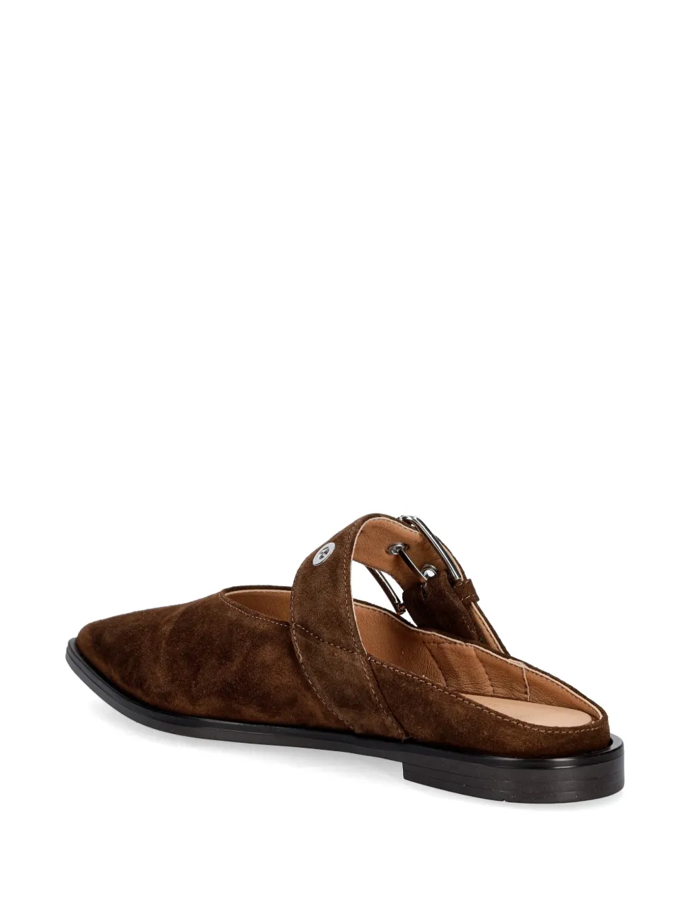 Marc O'Polo Slippers met gesp en puntige neus Bruin