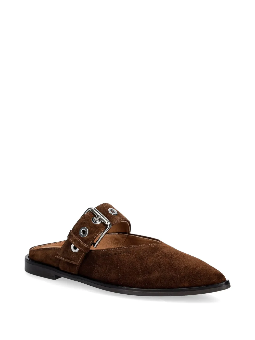Marc O'Polo Slippers met gesp en puntige neus Bruin