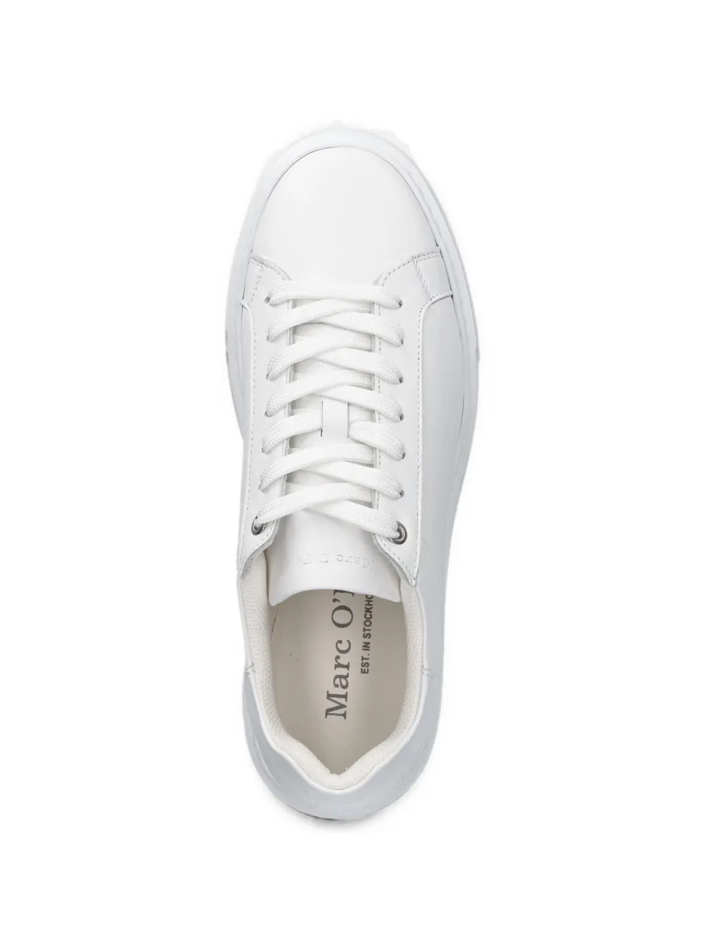 Marc O'Polo lace-up leather sneakers Wit