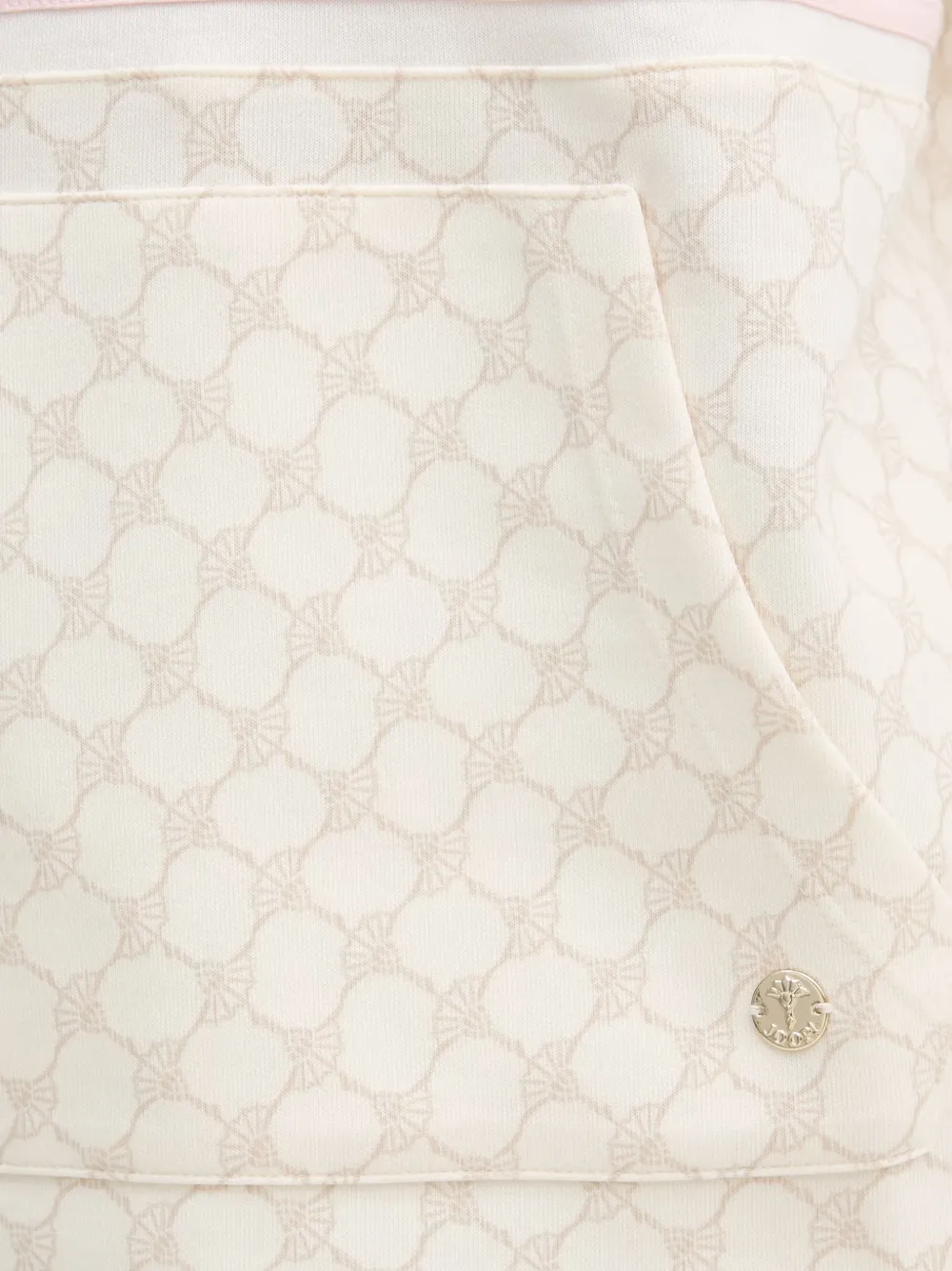 Joop! Cornflower logo-embroidered monogram hoodie Beige