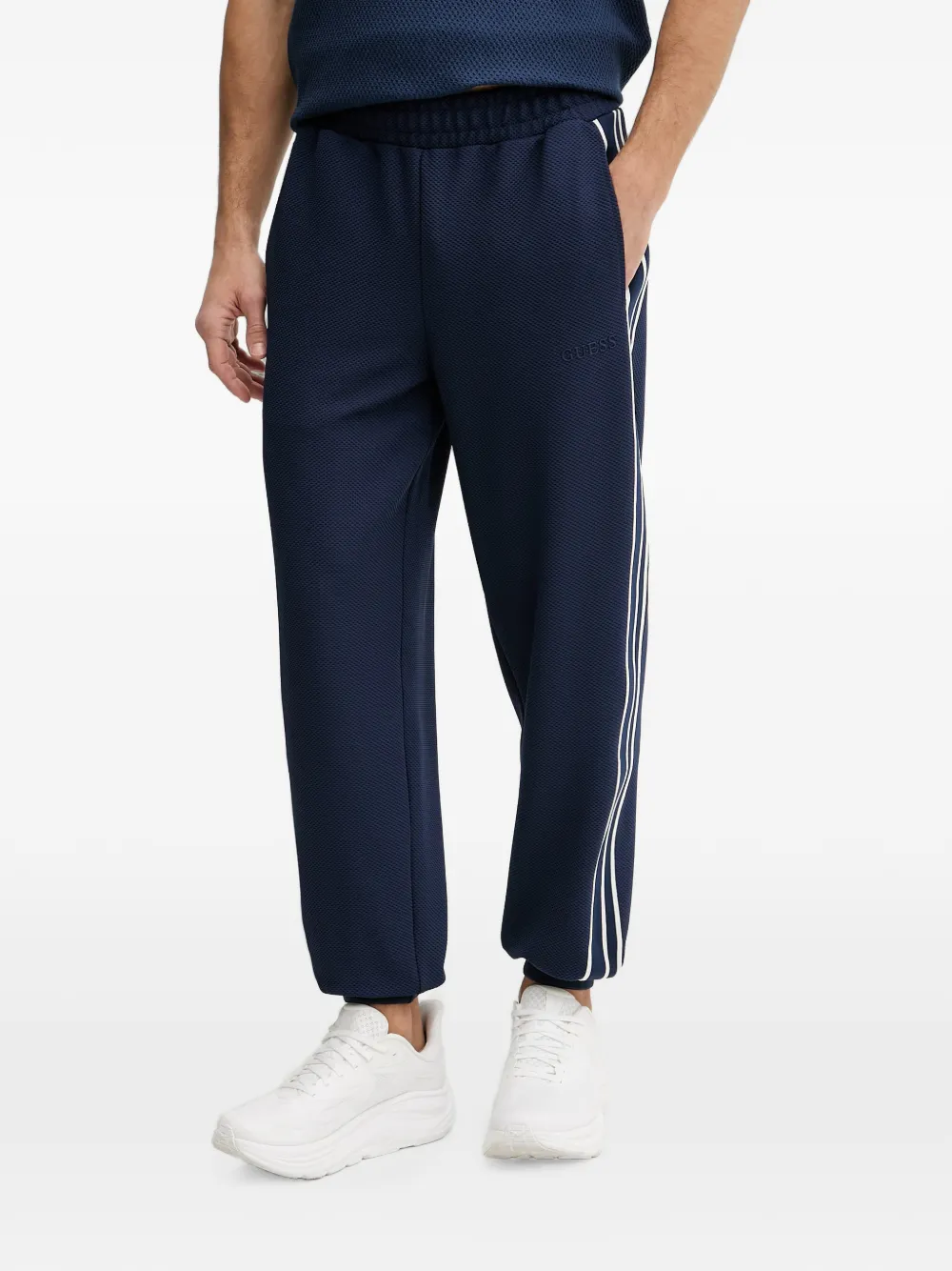 GUESS USA side-stripe track pants - Blu