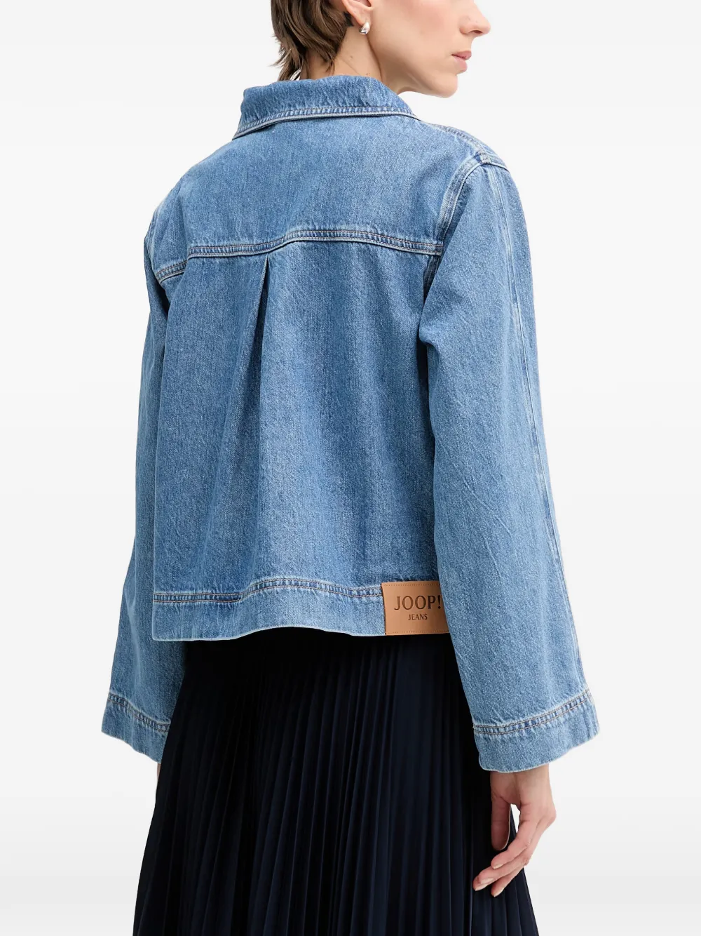 Joop! Inoa denim jack met knopen Blauw