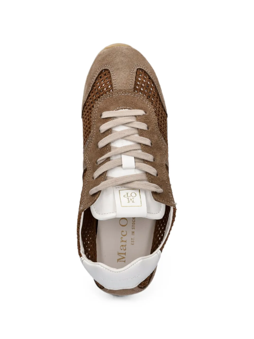 Marc O'Polo suede-panelled mesh sneakers Bruin