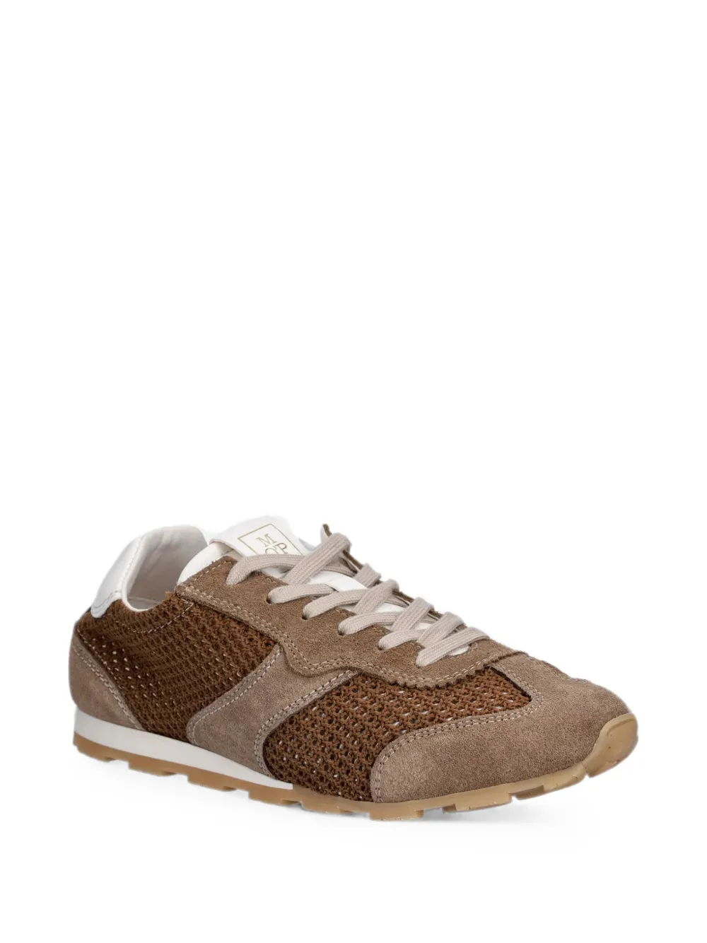 Marc O'Polo suede-panelled mesh sneakers Bruin