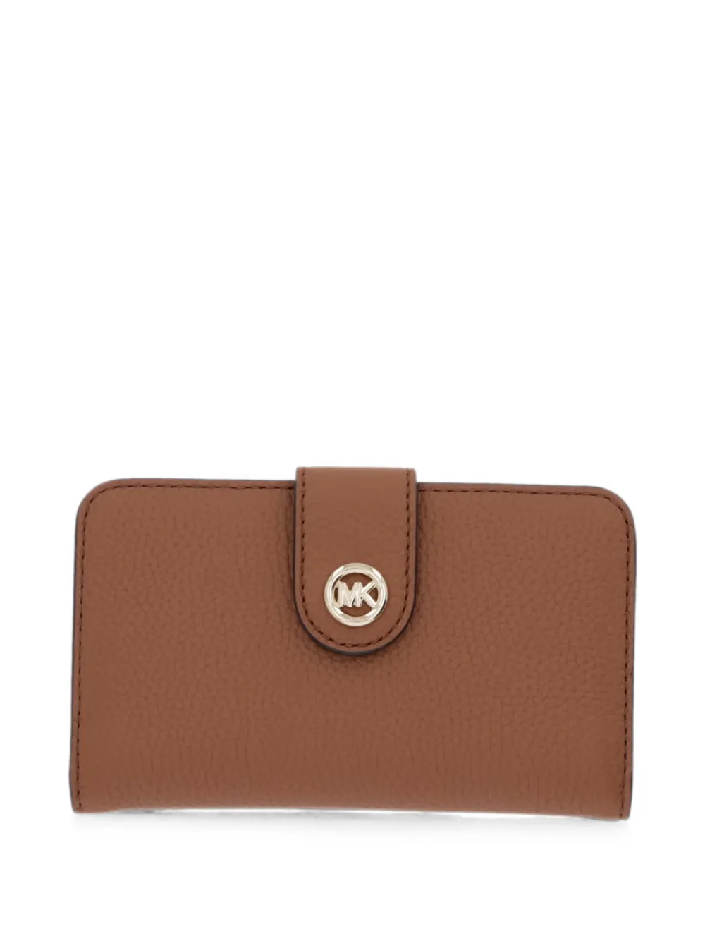 Michael Kors logo-plaque pebbled wallet Bruin