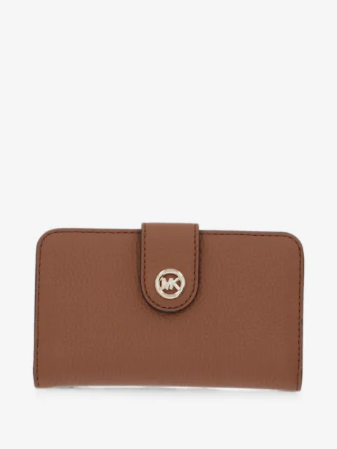 Michael Michael Kors logo-plaque pebbled wallet