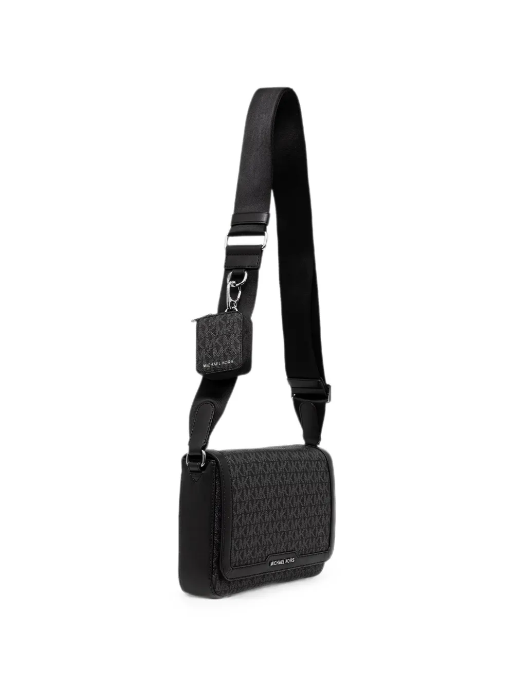 Michael Kors Hudson messengertas met monogramprint Zwart