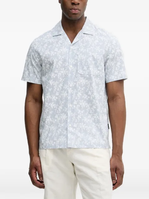 Michael Kors short-sleeved shirt in stretch cotton with floral print