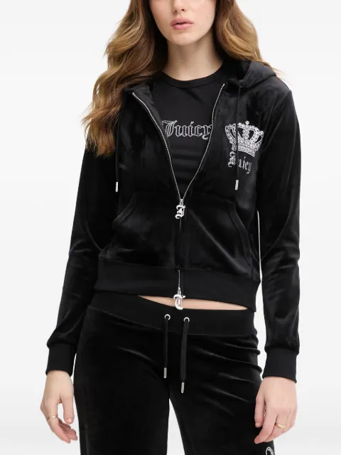 Juicy Couture rhinestone-embellished zip-up hoodie
