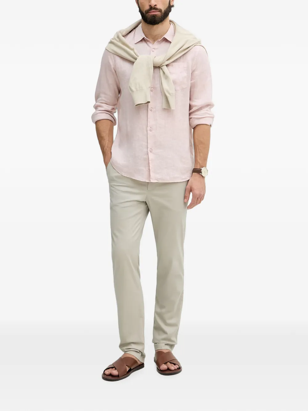 GUESS USA Overhemd met geborduurd logo Roze