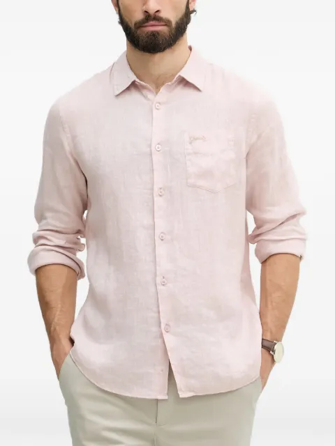 GUESS USA logo-embroidered chest-pocket shirt