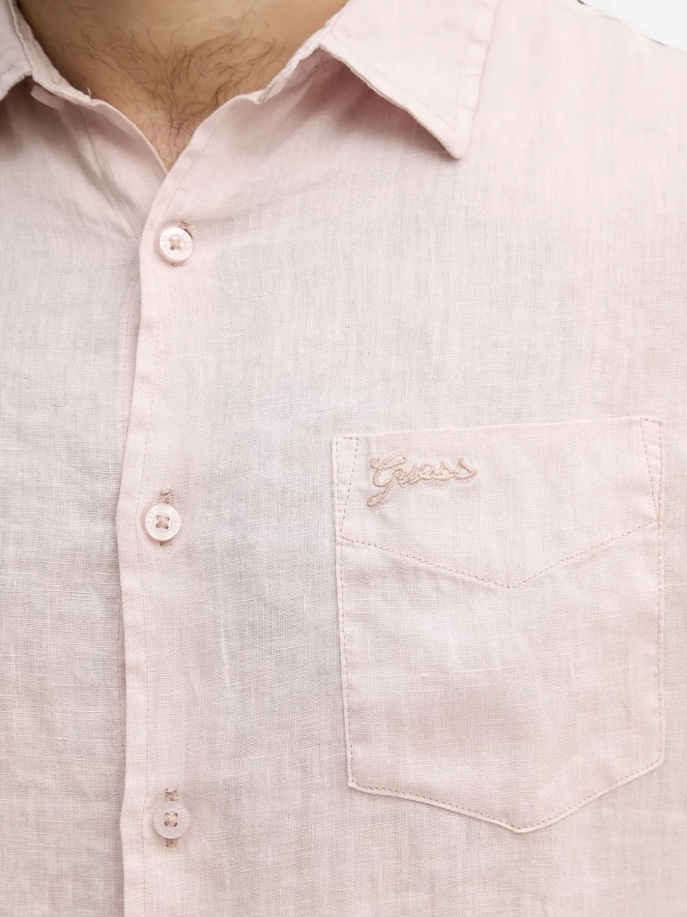GUESS USA Overhemd met geborduurd logo Roze